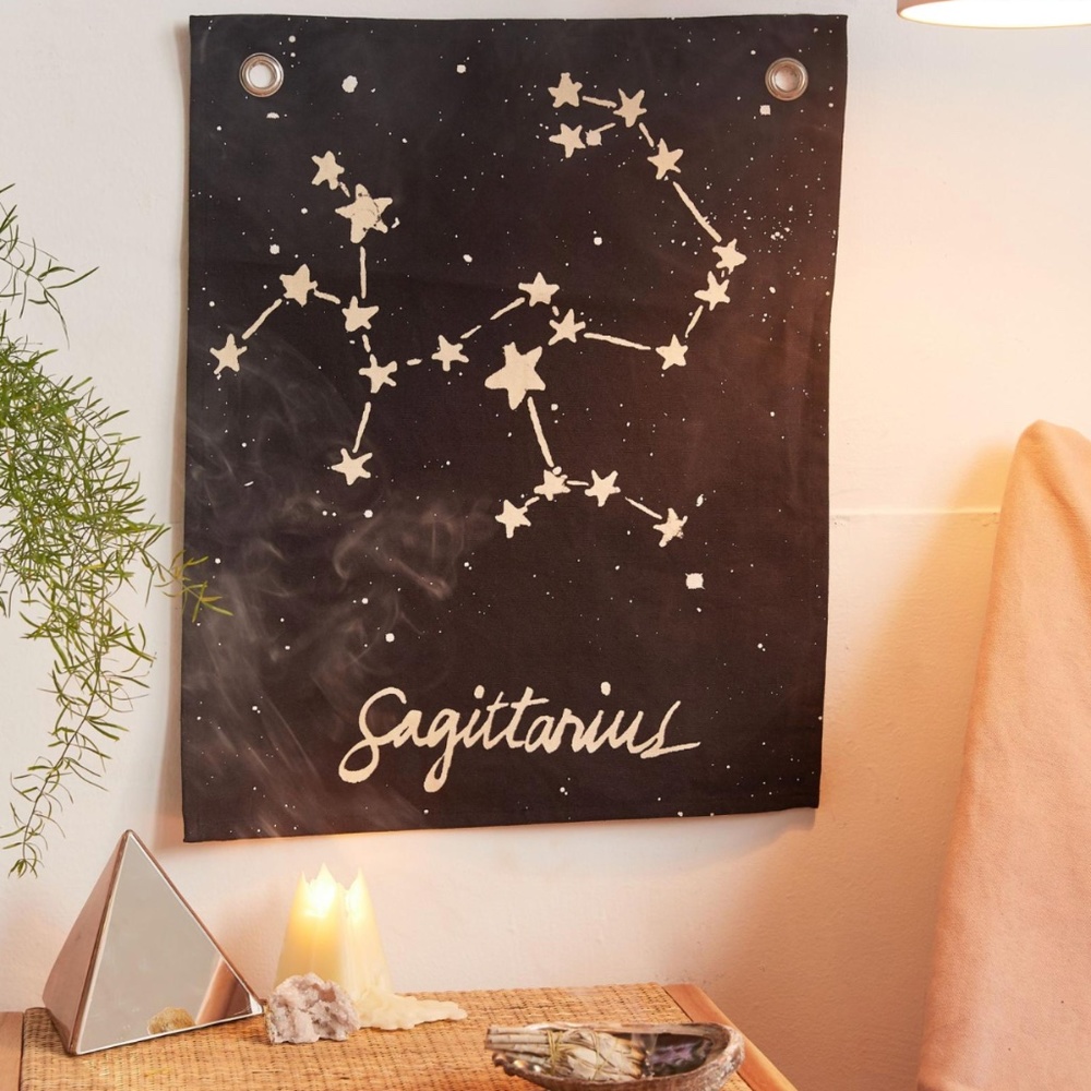 Urban Outfitters Glow-In-The-Dark Mini Sagittarius Zodiac Tapestry
